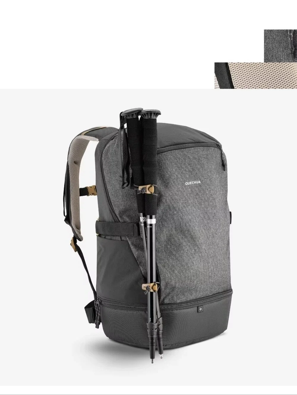 QUECHUA/Decatlon Arpenaz 500 30L insulated hiking backpack - Ice grey